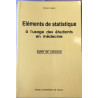 ELEMENTS DE STATISTIQUES A L'USAGE DES ETUDIANTS EN MEDECINE -...