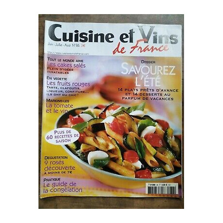 Cuisine et Vins de France Nº 86 juin juillet août 2002