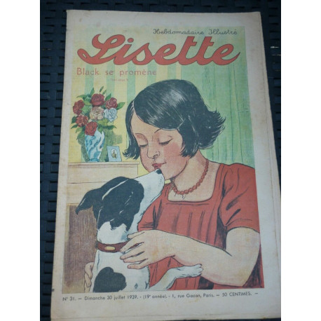 Lisette n31 19ème année Dimanche 30 Juillet 1939 Black se promène