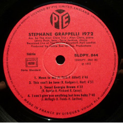 Stéphane Grappelli 1972 Recorded Live At The Queen Elizabeth Hall...