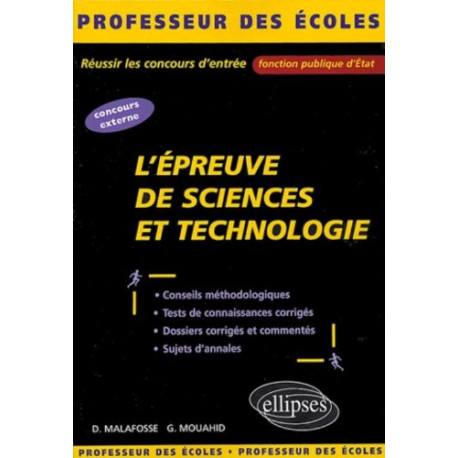 L'épreuve de Sciences et Technologie L'épreuve de Sciences et Technologie