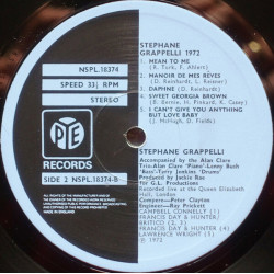 Stéphane Grappelli 1972 (Recorded Live At The Queen Elizabeth Hall...