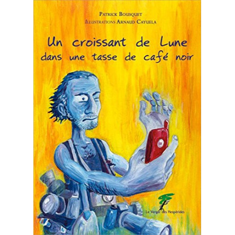 Un croissant de lune dans un bol de café noir Un croissant de lune dans un bol de café noir