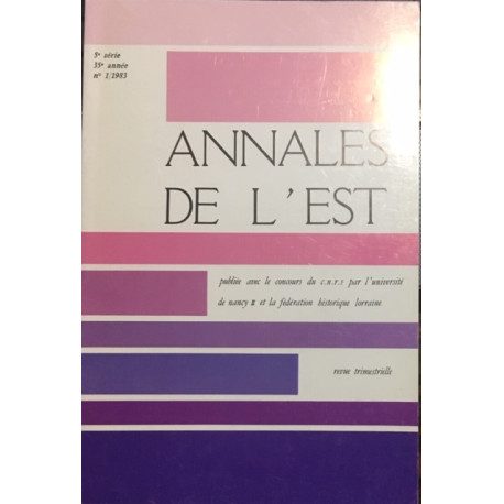 N°1/1983 REVUE TRIMESTRIELLE N°1/1983 REVUE TRIMESTRIELLE