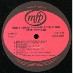 Petits Chefs-D'oeuvre Pour Piano