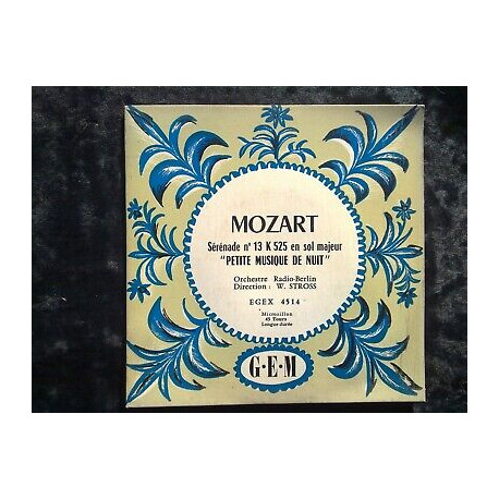 mozart Sérénade n13 petite musique de nuit direcstross 45t GEM...