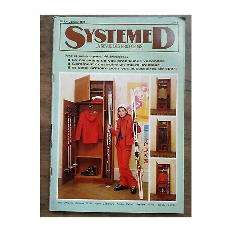 Système D La Revue des Bricoleurs Nº 324 Janvier 1973