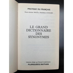 mace guinard Le grand dictionnaire des synonymes Fernand nathan dpl