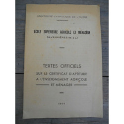 Textes officiels sur le certificat d'aptitude à l'enseignement...