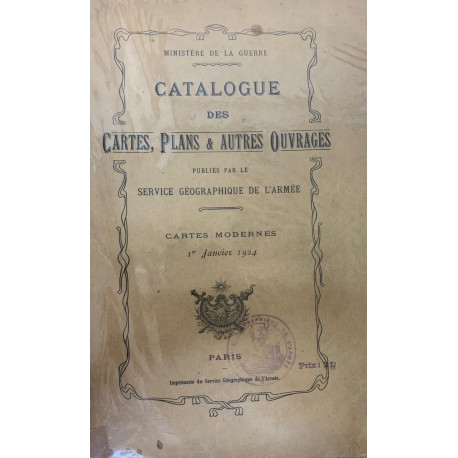 Catalogue des cartes plans et autres ouvrages Catalogue des cartes plans et autres ouvrages
