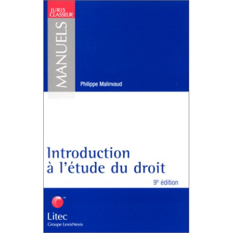 Introduction à l'étude du droit (ancienne édition) Introduction à l'étude du droit (ancienne édition)