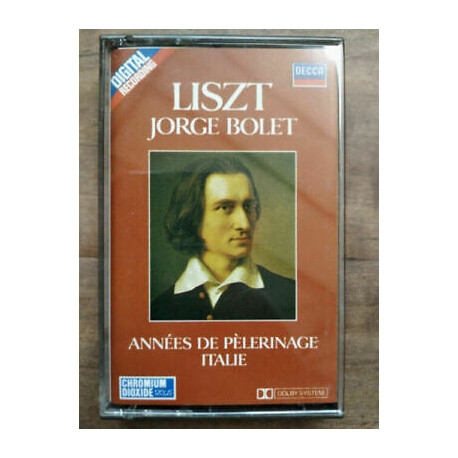 Liszt Années de pèlerinage Italie - Jorge Bolet Cassette Audio-K