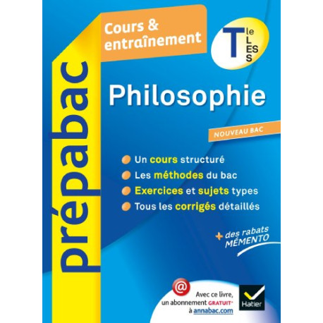 Philosophie Tle L ES S - Prépabac Cours et entraînement: Cours... Philosophie Tle L ES S - Prépabac Cours et entraînement: Cours...