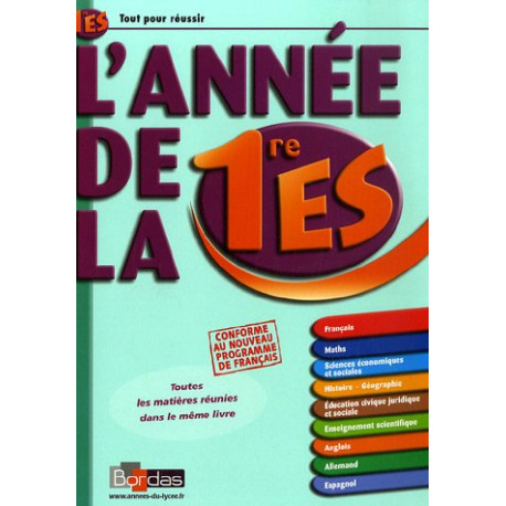 L'AD LA 1ERE ES - TOUT POUR REUSSIR (ancienne édition) L'AD LA 1ERE ES - TOUT POUR REUSSIR (ancienne édition)