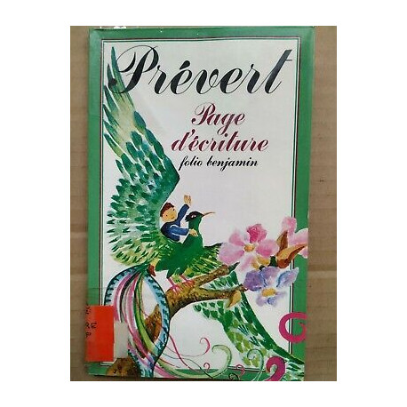 Jacques Prévert Page d'écriture Folio benjamin