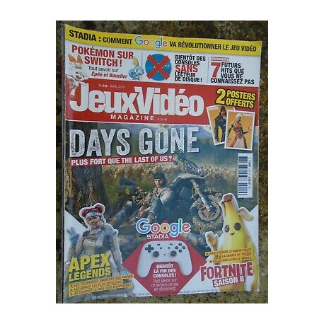 Jeux Vidéo magazine n 219 Avril 2019