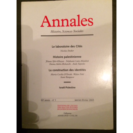 Annales. Histoire Sciences sociales - 60ème année - n°1... Annales. Histoire Sciences sociales - 60ème année - n°1...