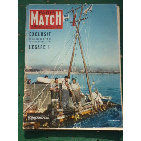 PARIS MATCH n386 du 1 septembre 1956 traversée Atlantique Egaré II...