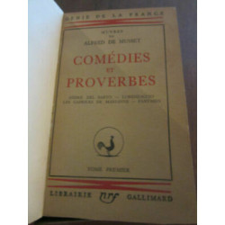 Oeuvres de Alfre de musset Comédies et Proverbes Tome premier G