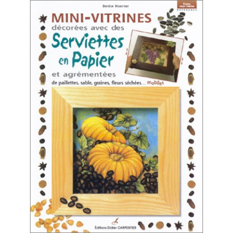 Mini-vitrines décorées avec des serviettes en papier Mini-vitrines décorées avec des serviettes en papier