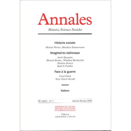 Annales Histoire Sciences Sociales N° 1 Janvier-Février 2003 :... Annales Histoire Sciences Sociales N° 1 Janvier-Février 2003 :...