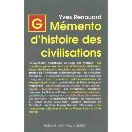 Memento d'Histoire des Civilisations Memento d'Histoire des Civilisations