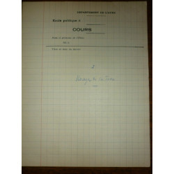 Cahier d'école Département de l'aube visages de la terre