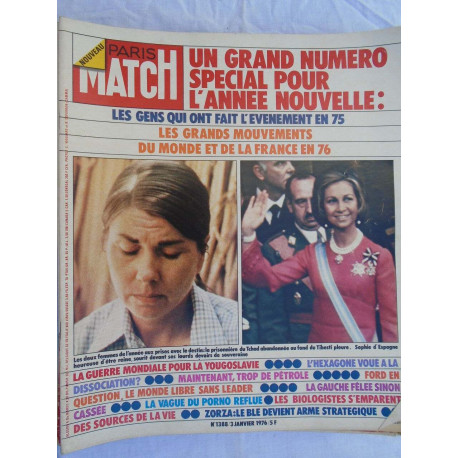 Magazine Paris Match - 1388 - janvier -1976 - La guerre mondiale... Magazine Paris Match - 1388 - janvier -1976 - La guerre mondiale...