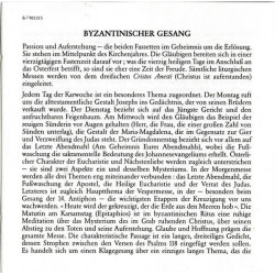 Chant Byzantin - Passion Et Résurrection