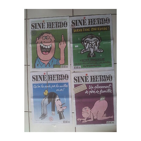 lot 4 Siné Hebdo les numéros 1 3 4 et 5 2008 bel état