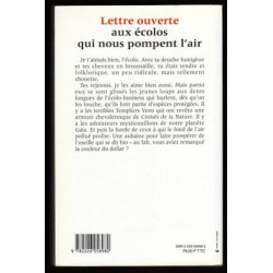 LETTRE OUVERTE aux ECOLOS qui NOUS POMPENT L'AIR Albin Michel