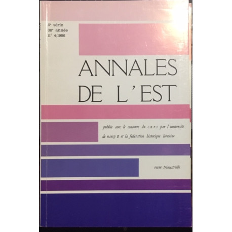 N°4/1986 REVUE TRIMESTRIELLE N°4/1986 REVUE TRIMESTRIELLE