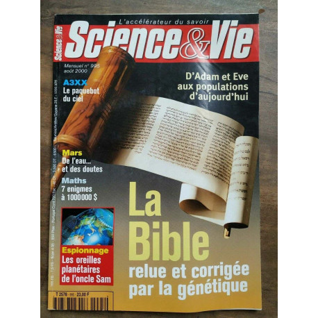 Science Vie Nº 995 Août 2000