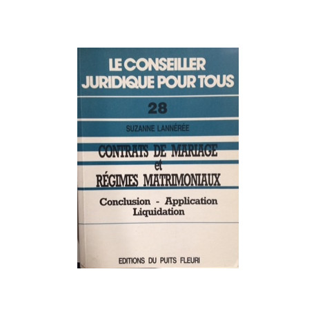 Contrats de mariage et régimes matrimoniaux : Conclusion... Contrats de mariage et régimes matrimoniaux : Conclusion...