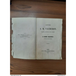 L'Abbé Gratry - Lettre A M. Vacherot / Gaume Frères