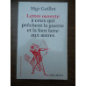 Mgr gaillot Lettre ouverte à ceux qui prêchent la guerre et la...