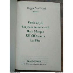 Roger Vailland - Drôle de jeu Un jeune homme seul Beau Masque