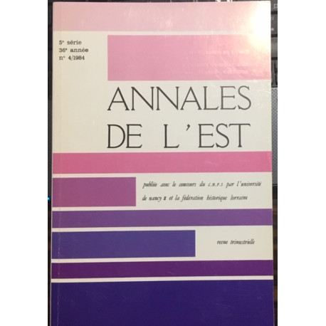 N°4/1984 REVUE TRIMESTRIELLE N°4/1984 REVUE TRIMESTRIELLE