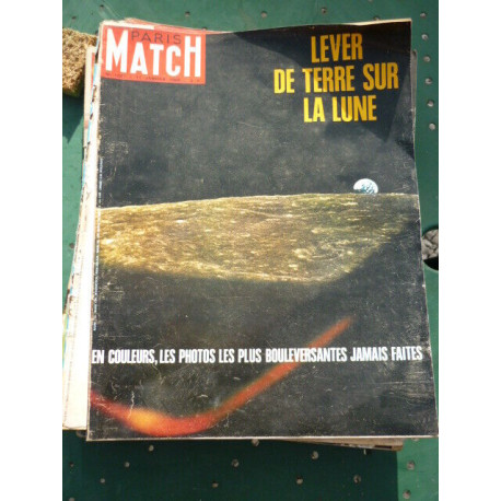 PARIS MATCH n1027 du 11 janvier 1969lever de terre sur la Lune... PARIS MATCH n1027 du 11 janvier 1969lever de terre sur la Lune...