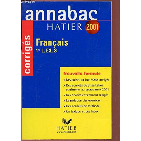 Français L ES S Français L ES S
