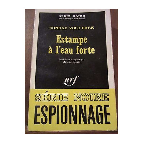Estampe à l'eau forte Gallimard Série Noire n1153