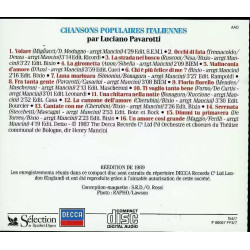 Chansons Populaires Italiennes par Luciano Pavarotti