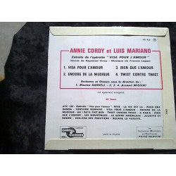 Annie Cordy Luis Mariano chantent Visa pour l'Amour 45t Pathé EG 623