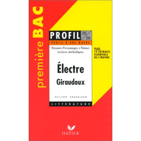 Electre de Jean Giraudoux Electre de Jean Giraudoux