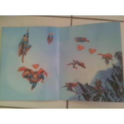 album SUPERMAN avec autocollants en relief stickers repositionnables