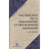 Vocabulaire de la philosophie et des sciences humaines