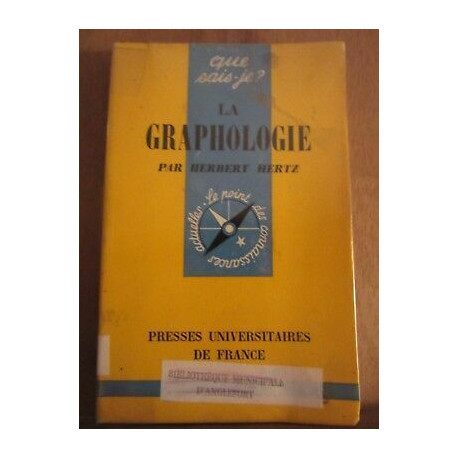 Herbert hertz la graphologie Que sais je n256