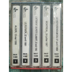 Charles de Gaulle L'Histoire en direct 5x Cassettes Audio NEUVES...