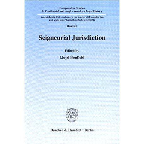 Seigneurial Jurisdiction Seigneurial Jurisdiction