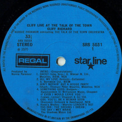 Cliff Live At The Talk Of The Town